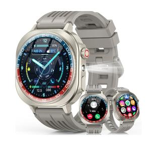 Smart Watch, 2026 AMOLED 1.43" Smartwatch for Men Women(Answer/Make Call), 60 Days/130+ Sports/Flashlight, Heart Rate/Sleep Monitor, IP68 Waterproof Fitness Activity Tracker for Android iOS