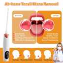 Electric Tonsil Stone Remover VacuumTonsil Stone Removal Kit, 5X Magnifying Glass & LED Light, with Cleaning Syringe, Tongue Depressor, Straight/Curved Glass Tubes, Painless Removal and Fresh Breath
