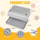 Litter Box Step, Cat Ramp for Litter Automatic Cat Litter Box Self Cleaning with Filter Function, Litter Tracking Pets Pedal Step Stool Litter Catcher Tray 11.8x8.7x3.9In(Gray)