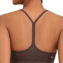 Womens Y-Back Sports Bra, Weightless Padded Yoga Bra, Spaghetti Strap Low Impact Gym Top for Workout & Daily Wear (XL)