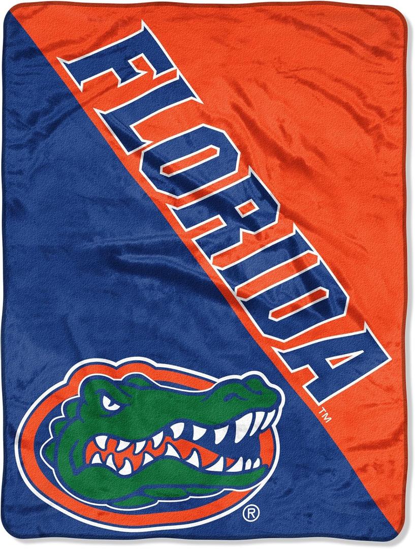 NORTHWEST NCAA Unisex-Adult Micro Raschel Throw Blanket (46" x 60", Halftone)