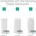 Diaper Genie Jumbo Square Refill, with Continuous Film, can Hold up to 810 Newborn-Sized Diapers per Refill.