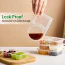 40 Pack 6 oz Small Snack Pack Containers with Lids, 2025 New 2 Compartment Snack Boxes Small Plastic Portion Control Condiment Container for Dipping Sauce, Travel Snacks, Lunch