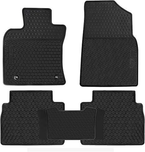 Oreal Car Floor Mats Custom Fit for Toyota Camry 8th 2018 2019 2020 2021 2022 2023 2024 Rubber Black Red Car Floor Liners Set All Weather Season Protection Heavy Duty Odorless