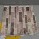 LONGKING 10-Sheet Peel and Stick Tile Backsplash, Vinyl 3D Self-Adhesive Tile Stickers for Kitchen, Bathroom, Counter Top, Marble 77