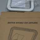 At-Home Rolled Ice Cream Maker Kit, Instant Freeze Plate with 2 Scrapers, DIY Homemade Ice Cream tray, Yogurt, Sorbet, Fun Family Activity for Kids, Food-Grade Stainless Steel(White)