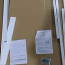 FDW | 5-Piece Dining Table Set | White | Glass Kitchen Table with 4 Upholstered Chairs and Faux Leather Cushions | Space-Saving and Modern Design | for Dining Room, Easy to Assemble