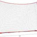 12x9ft / 16x10ft Barricade Backstop Net, Ball Sports Barrier, Practice Net for Baseball, Softball, Lacrosse, Soccer, Basketball and More