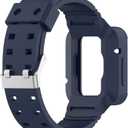 Replacement Strap for Redmi Watch 2 Lite Band with Protective Case,Rugged CaseBand for Xiaomi MI Watch Lite/MI watch Lite2,Bumper Case with Strap Bands (Black/DeepBlue/Green)