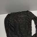 MITILLY Women's Formal Long Sleeve Dress Fall Elegant Floral Bodycon Ruched Cocktail Party Maxi Dresses (Large, Black)