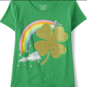 The Children's Place girls Lucky Girl Graphic Short Sleeve Tee L