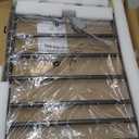 Foldable Heated Towel Rack, Dual-Zone Electric Towel Warmer Rack with Timer, GFCI Plug-in or Hardwired, Wall-Mounted, Drill-Free Installation, Twilight Gray, CA3-700X550-Standard-TG (H 27.56  W 21.65 Inches)