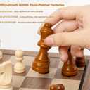 Magnetic Chess Game Board Set: Chess Sets for Adults 15.4'' Storage Box with Pieces Slots - Handcrafted Portable Travel Chess Game for Family Strategy - Gift for Husband Happyramid (Walnut - Coordinate Markings)