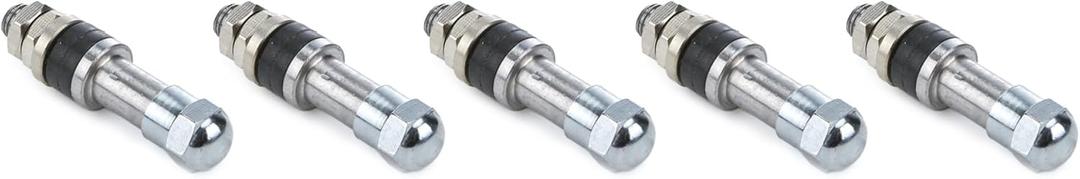 Weld Racing Valve Stem, Bolt-On, Steel, Chrome, Spindle Mount Wheels, Set of 5