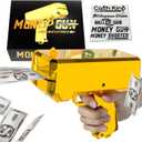 Money Gun Shooter RUVINCE Gold Money Gun for Movies that Look Real, Prop Gun Make it Rain, Handheld Cash Gun for Game Movies Party