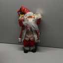 Gfilay 18 Inch Animated Plush Santa Figurine with Music and Movement, Collectible Red Sequin Coat Christmas Decoration, Singing Dancing Santa Claus Holiday Centerpiece Gift for Home or Store