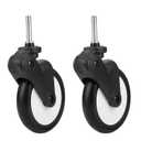 Yoyo Rubber Front Back Wheels Accessories Baby Strollers Rubber Wheels, Replacement Baby Strollers for Yoya Vovo Kids Carriage with Tools (A Pair of Front Wheels)