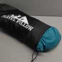Travel Size Pillow Camping Pillow, Compressible Memory Foam Pillow, Breathable and Soft for Travel Airplane Car Hiking Outdoor (M-17.7 x 13.8 Inch, Turquoise Blue)