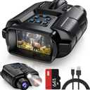 4K Night Vision Goggles for Adults, 2000FT Infrared Night Vision Binoculars with 64GB Card, Tactical Light, 8X Digital Zoom for Outdoor, Camping and Travel