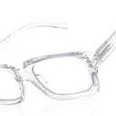 Oprah Style Reading Glasses for Women Blue Light Blocking Stylish Square Computer Readers with Spring Hinge Anti Glare