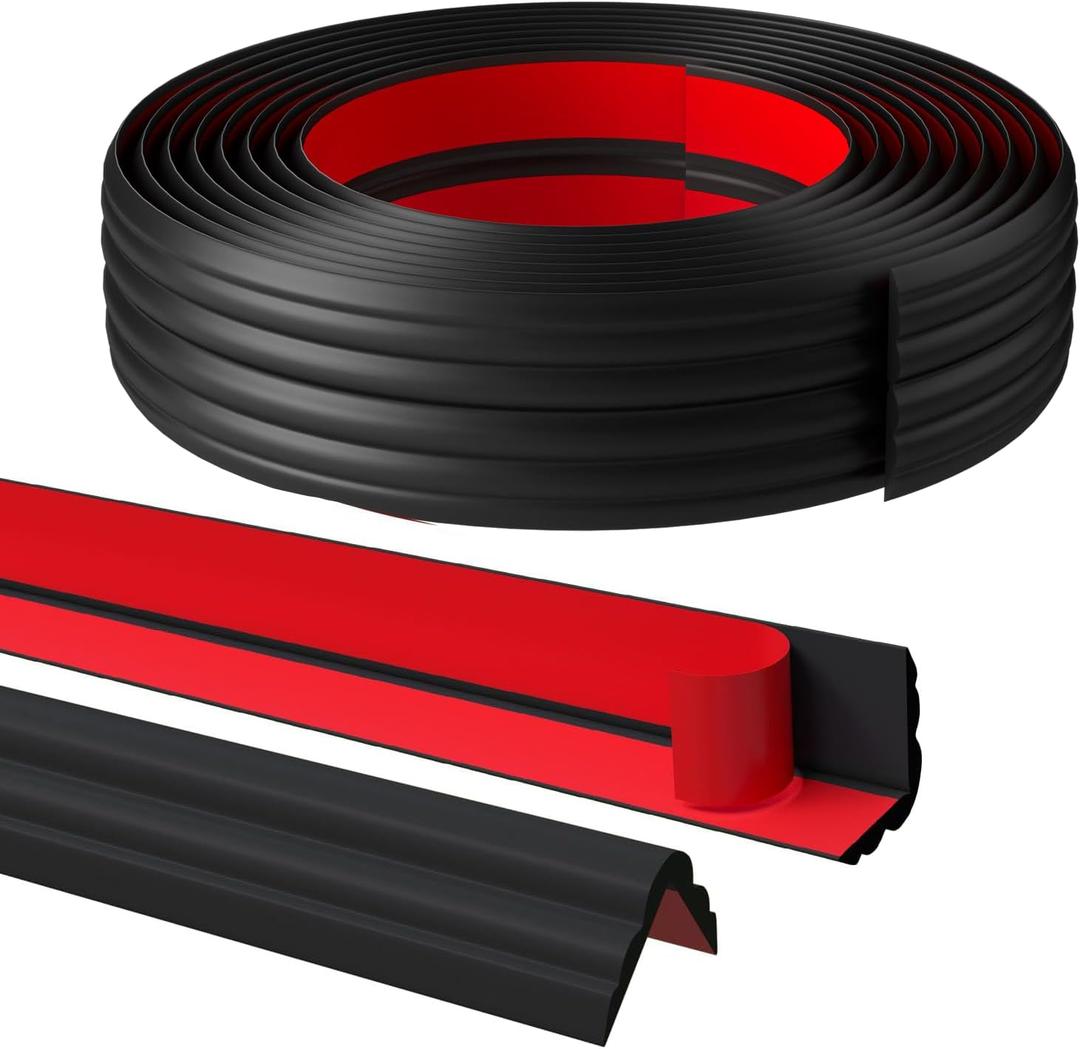 40FT Flexible Wall Corner Protector Moulding Trim, Peel and Stick Inside & Outside Wall Corner Guards Edge Protector,Self Adhesive Molding Trim Strip for Edge Ceiling (Black)