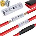 16-14 Gauge Wire Butt Connectors 20 PCS Tinned Brass Mechanical Butt Splice Connectors Kit 16-14 AWG Mechanical Repair Splice Kit Splice Screw Sleeves 20 PCS Mechanical Splices & 3:1 Heat Shrink Tubes