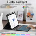 BLUTLOTUS Keyboard Case for iPad Air 11-inch(M3 M2)/10.9-Inch Air 5th 4th Generation Case with Keyboard/Ipad Pro 11(4th/3rd/2nd/1st Gen)- 7 Backlit Detachable, Folio Cover with Pencil Holder (Black)