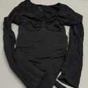 FeelinGirl Women's Long Sleeve Shapewear Bodysuit for Tummy Control Seamless Body Suits Thong V Neck Going Out Tops (Black, small)