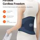 IKEEPFIT Portable Heating Pad for Back, Cordless Wearable Heat Belt with Massager for Lower Back Pain Relief, Battery Powered 8000 mAh Rechargeable, MAXwarm 3.0, Gift for Women Men 90-310 lbs