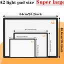 Phylosal Magnetic A2 Light Pad 25.2''x18.4'', Large 3-Color Modes Light Box, Diamond Art Light Board, Lightbox for Tracing and Drawing, USB Power Artcraft Light Table for Sketching, Weeding Vinyl