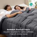 Bedsure Comforter Duvet Insert - Quilted Comforters Oversized King Size, All Season Duvet, GentleSoft Down Alternative Bedding, with 8 Tabs, Gifts for Women/Men, Grey, Oversized King 116 x 98 Inches