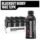 BODYARMOR Sports Drink Sports Beverage, Blackout Berry, Coconut Water Hydration, Natural Flavors With Vitamins, Potassium-Packed Electrolytes, Perfect For Athletes, 16 Fl Oz (Pack of 12)