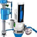 Danco HYR460 HyrdroRight Water-Saving Toilet Tank Repair Kit with Dual Flush Valve, Includes Dual Push Btton Handle in Chrome