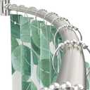 Curved Shower Curtain Rod For Bathroom 38-72 Inches, Adjustable Length, Curved Shower Rod, Metal Rods&Brackets, Round Shower Curtain Rods, Rotate Bracket For Large Shower Space, Need Drilling, Nickle (Brush Nickel)