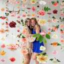 Suncalla 12 Pcs 70.8 ft Flower Garlands Hanging Artificial Wildflower Vine Decor from Ceiling Floating Floral Backdrop Silk Fake Flower Garland for Wedding Home Garden Wall Arch(Blossom)