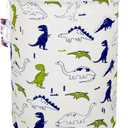 Dinosaur Laundry Basket Baby Laundry Hamper Cute Kids Hamper Toy Storage Bin Handles for Boys and Girls Dinosaur Room Decor (Polychrome Dinosaurs)