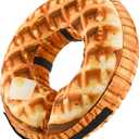 BENCMATE Inflatable Dog Cone Collar Alternative, Soft Dog Cone for Small Medium Large Dogs and Cats, Neck Recovery ECollar Donut Collar After Surgery (Small, Waffle)