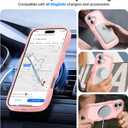 2 x Magnetic for iPhone 16 Case,[Compatible with MagSafe][Military-Grade Drop Protection][Anti-Yellowing] Shockproof Protective Translucent Matte Cover for iPhone 16 Phone Case,Peach Pink