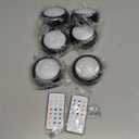 Alivation Puck Lights with Remote Control, LED Under Cabinet Lighting Wireless, LED Light Battery Operated, Tap Battery Powered, Stick on Push Lights for Closet, Kitchen, Wall, Counter (Black)