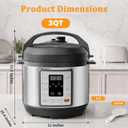 NEWBULIG 10-In-1 Electric Pressure Cooker, 3 Quart Multi Cooker for Rice, Stew and Steam, Small Programmable Stainless Steel Pot with Slow Cook Function and Ceramic Inner Pot