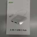 Acer USB C to HDMI Adapter, 4K USB C Hub with 100W PD, USBA 3.0 Port, HDMI to USBC Multiport Digital AV Converter for MacBook Neo/Pro/Air, iPad, Tablets, TV, Monitor and More (Silver)