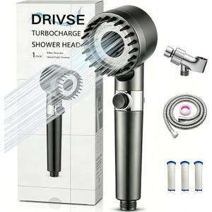 Drivse Showerhead, Drivse Filtered Shower Head With Handheld, High Pressure Handheld Hydrojet Nozzle Kit with Water Filter, Fits for Men, Women, Children and Pets. (Showerhead)