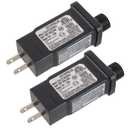 SIGANDG 12V 12W LED Transformer Replacement Class 2 Power LED Controller with 8 Modes Supply for Christmas String Light Inflatable Decorations IP44 Waterproof Low Voltage Transformer(2 Pcs)