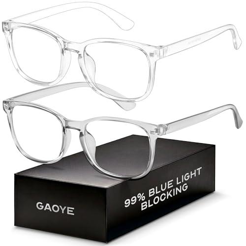 Blue Light Blocking Glasses - Fashion Square Eyeglasses, Anti UV Ray Computer Gaming Glasses Blue Blockers for Women/Men