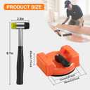 Heavy Duty Floor Gap Fixer Tool with Rubber Mallet, Laminate Flooring Tools with Enhanced Suction Cup & 5 PCS Sticky Pads for Wood Floor, Laminate, Vinyl Plank, Hardwood