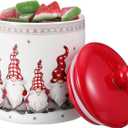 DOITOOL Christmas Cookie Jar, Cookie Jars with Sealed Lid, Canisters for Kitchen Counter, Christmas Cookie Tins for Kitchen Gift, Coffee Canisterchristmas Cookie Jar, Storage Jars (Large)