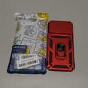 Vinve for iPhone 15 Pro Max Case, Slide Lens Cover, HD Screen Protector, Military Grade Drop Protection, Magnetic Rotated Ring Holder Kickstand Protective Phone Case (Red)