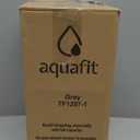 AQUAFIT 1 Gallon Water Bottle with Time Marker - Straw & Chug Lid - BPA Free Gym Water Bottle with Straw - Big Gallon Jug (Gray, 128 oz - 2 Lids)