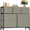 Fabric Dresser for Bedroom with 7 Drawers, Chest of Drawers, 11.8"D x 39.3"W x 31.6"H