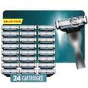 Mach 3 Razor Blade Refills for Men - 24PCS Compatible With Mach3 Razors, Triple-layer Manual Compatible with Mach 3 Razor Blades Refills Pack, Precisi